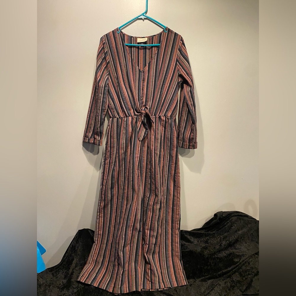 Maroon and Navy Madewell Romper